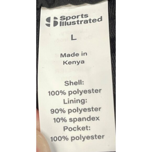 Sports Illustrated Mens 9" Volley Swim Trunk Large Quick Drying Black - Picture 7 of 12